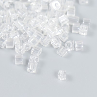 Бисер стекло 6/0 «Кубик. Прозрачный», 10 г