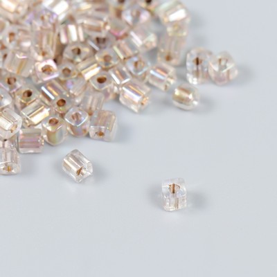 Бисер стекло 6/0 «Кубик. Полупрозрачный. Карамельный», 10 г