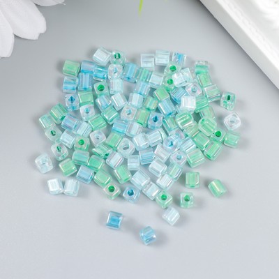 Бисер стекло 6/0 «Кубик. Полупрозрачный. Нежно-голубой», 10 г