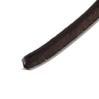 Уплотнитель щеточный самоклеящийся ТУНДРА, 9х9 мм, коричневый, 10 м. - Фото 2