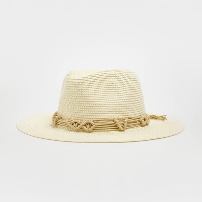 Шляпа женская MINAKU цвет молочный, р-р 56-58