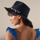 Шляпа женская MINAKU цвет синий, р-р 56-58 - Фото 2