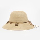 Шляпа женская MINAKU цвет бежевый, р-р 56-58 - фото 297637416