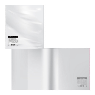 Обложка ПП 212×395 мм, 80 мкм, ErichKrause Glossy Clear, для тетрадей и дневников, с клеевым краем и клапаном в край