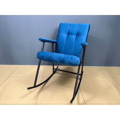 Кресло-качалка, 950х1020х960, Металл/Синий