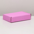 Коробка самосборная, розовая 21 х 15 х 5 см - Фото 1