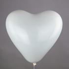 Шар латексный 12" «Сердце» цвет белый, набор 50 шт. - фото 319106025