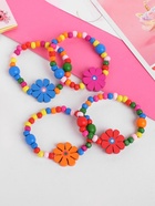 Браслет детский «Выбражулька» цветы с бусинами, d=6 см МИКС 856851