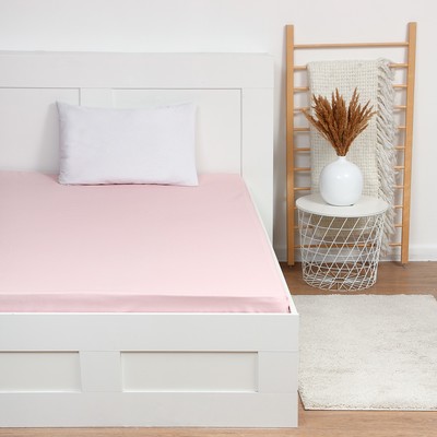 Простыня 1.5 спальная «Этель», 150×215 см, розовая, хлопок 100%, поплин