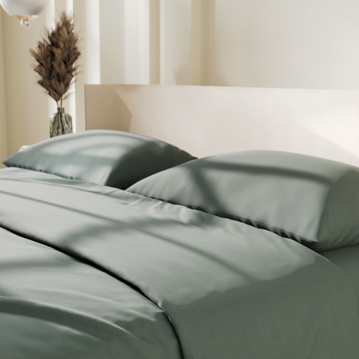 Постельное бельё Этель 2 сп Green forest 175х215, 200х220, 50х70-2 шт, 100% хлопок, поплин 125г/м2 - Фото 1