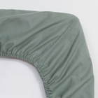 Простыня на резинке 2-спальная «Этель», 180×200+25 см, зелёная, поплин 9241701