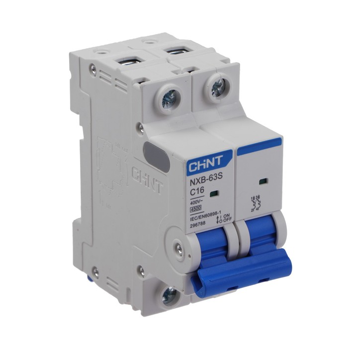 Выключатель автоматический CHINT NXB-63S, 2п, С 16 А, 4.5 кА - Фото 1