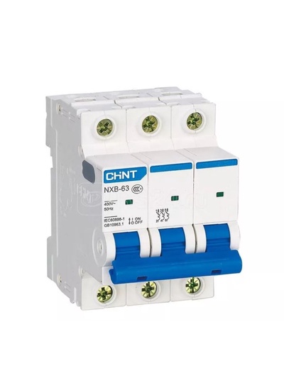 Выключатель автоматический CHINT NXB-63S, 3 полюса, C‑тип, 20 А, 4.5 кА