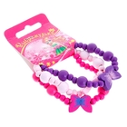 Браслет детский "Выбражулька" бабочки, 3 нити, цветной - Фото 2