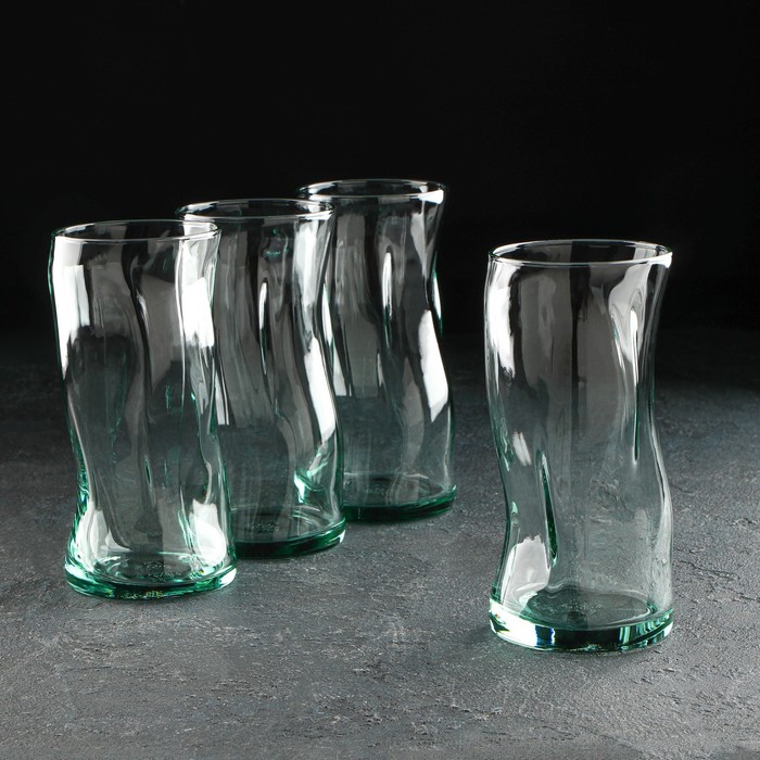 Набор стеклянных стаканов Amorf, 440 мл, 4 шт - Фото 1
