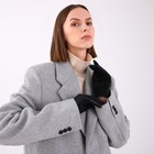 Перчатки женские, безразмерные, без утеплителя, цвет чёрный - Фото 2