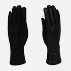 Перчатки женские, безразмерные, без утеплителя, цвет чёрный - фото 319107023