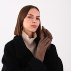 Перчатки женские, безразмерные, без утеплителя, цвет бежевый - Фото 4