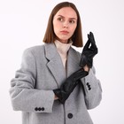 Перчатки женские, размер 7, с утеплителем, цвет чёрный - Фото 4