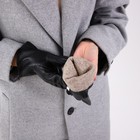 Перчатки женские, размер 7, с утеплителем, цвет чёрный - Фото 5