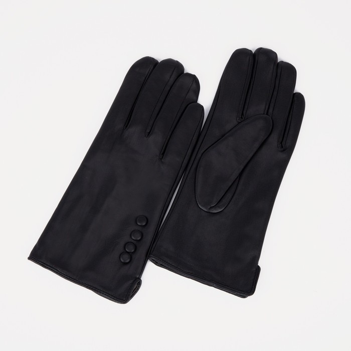 Перчатки женские, размер 8.5, с утеплителем, цвет чёрный - фото 280818124