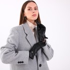 Перчатки женские, размер 7.5, с утеплителем, цвет чёрный - Фото 2