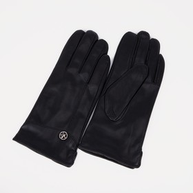 Перчатки женские, размер 8, с подкладом, цвет чёрный
