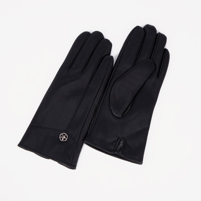 Перчатки женские, размер 7.5, с утеплителем, цвет чёрный - Фото 1
