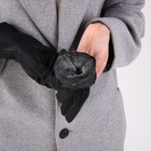 Перчатки женские, размер 7, с утеплителем, цвет чёрный - Фото 5