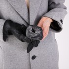 Перчатки женские, размер 7.5, с утеплителем, цвет чёрный - Фото 3