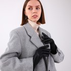 Перчатки женские, размер 7, с утеплителем, цвет чёрный - Фото 2