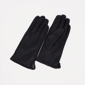 Перчатки женские, размер 9, с подкладом, цвет чёрный