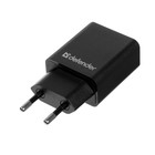 Сетевое зарядное устройство Defender EPA-10, 1 USB, 2.1 А, чёрное - фото 9069191