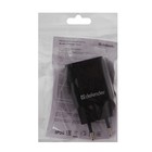 Сетевое зарядное устройство Defender EPA-10, 1 USB, 2.1 А, чёрное - фото 9069193