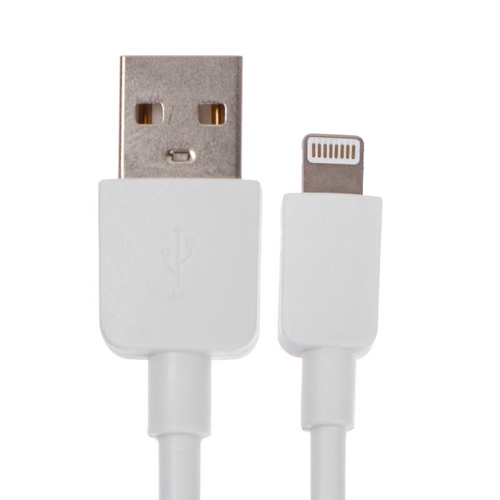 Кабель Defender ACH02-01L, Lightning - USB, 1 А, 1 м, белый - фото 51457859