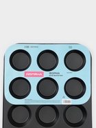 Форма для выпечки Доляна «Жаклин», 35×26×3 см, 12 ячеек, d=6.5 см, антипригарное покрытие, чёрная - Фото 6