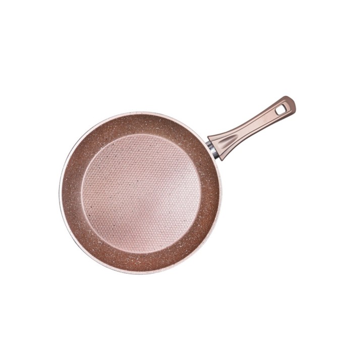 Сковорода диаметром 28 см Oursson, розовое золото - Фото 1