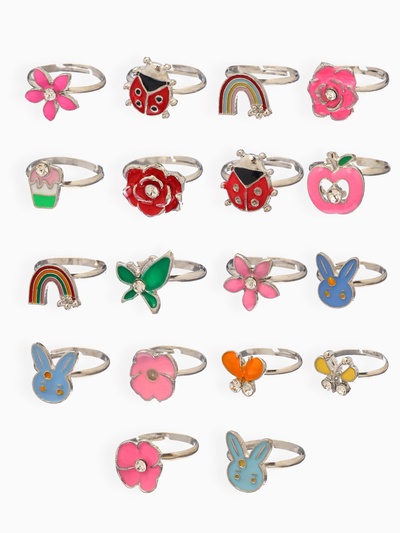 Кольцо детское Выбражулька «Животный мир», форма МИКС, цвет МИКС, безразмерное