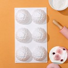 Форма для муссовых десертов и выпечки KONFINETTA «Кристалл», 30×17,5×4 см, 6 ячеек (6×4 см), цвет белый - Фото 2