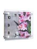 Часы настенные интерьерные «Орхидеи», бесшумные, плавный ход, 20×26 см - Фото 2