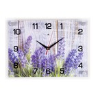 Часы-картина настенные, серия: Интерьер, "Фиолетовые цветы", плавный ход, 25 х 35 см - фото 3019491