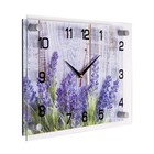 Часы настенные, интерьерные "Фиолетовые цветы", бесшумные, 25 х 35 см - Фото 2