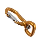 Карабин с защёлкой и вертлюгом «Мастер К», 7×3 см, 200 кг, жёлтый - Фото 2