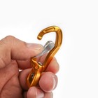 Карабин с защёлкой и вертлюгом «Мастер К», 7×3 см, 200 кг, жёлтый - Фото 4