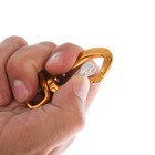 Карабин с защёлкой и вертлюгом «Мастер К», 7×3 см, 200 кг, жёлтый - Фото 5