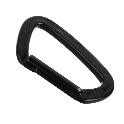 Карабин с защёлкой «Мастер К», 10×6 см, 22 KN, чёрный