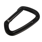 Карабин с защёлкой «Мастер К», 10×6 см, 22 KN, чёрный - Фото 2