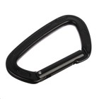 Карабин с защёлкой «Мастер К», 10×6 см, 22 KN, чёрный - Фото 3