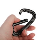 Карабин с защёлкой «Мастер К», 10×6 см, 22 KN, чёрный - Фото 4