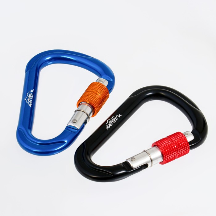 Карабин с муфтой «Мастер К», 11.5×7.5 см, 25 KN, МИКС - Фото 1